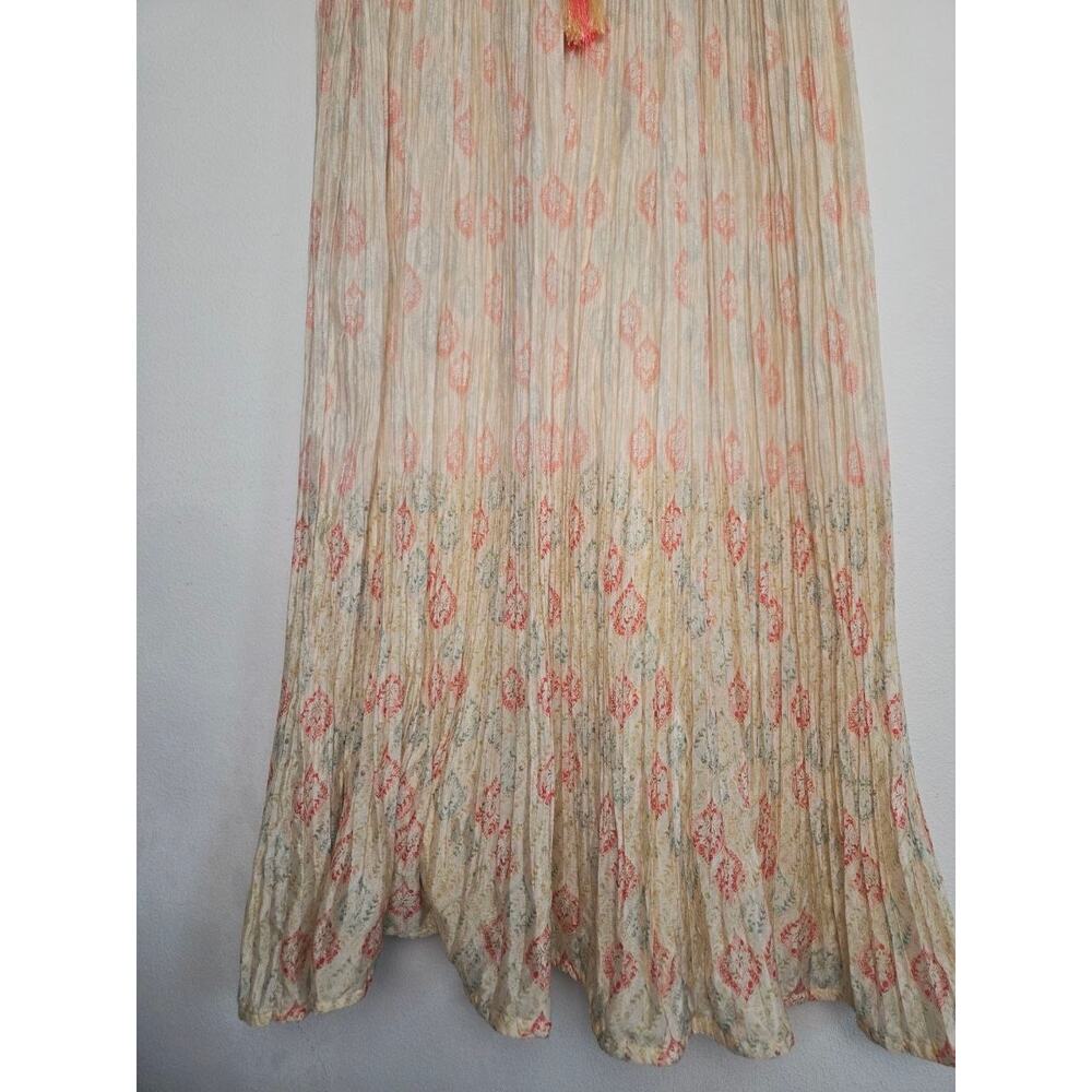 Seasons Chennai Indian Anarkali Kurta Dress XXL Cream Beige Embellished Maxi - Picture 10 of 15